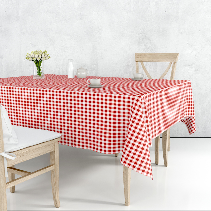 Mirella ubrus PVC M-152A - károvaný vzor, metráž šířka 140cm