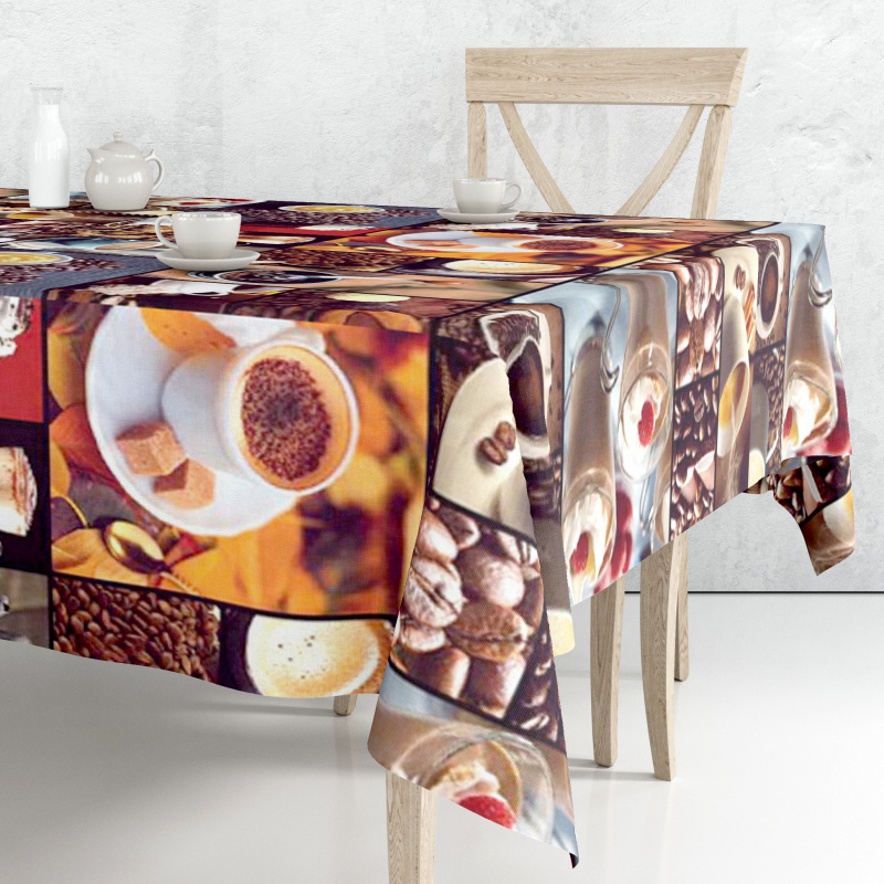 Ubrus PVC DC-830A - Káva, metráž šířka 140cm