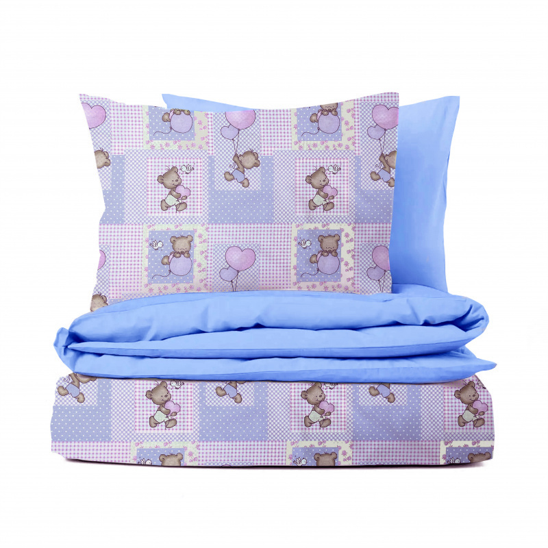 Ervi bavlněné povlečení oboustranné - medvídci/modrá
