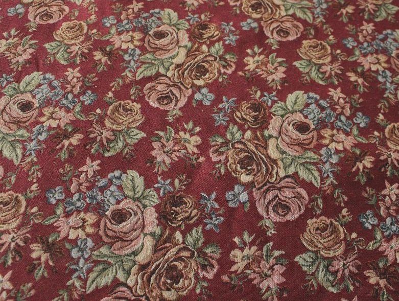 Dekorační/potahová gobelínová látka Gold plus bordo