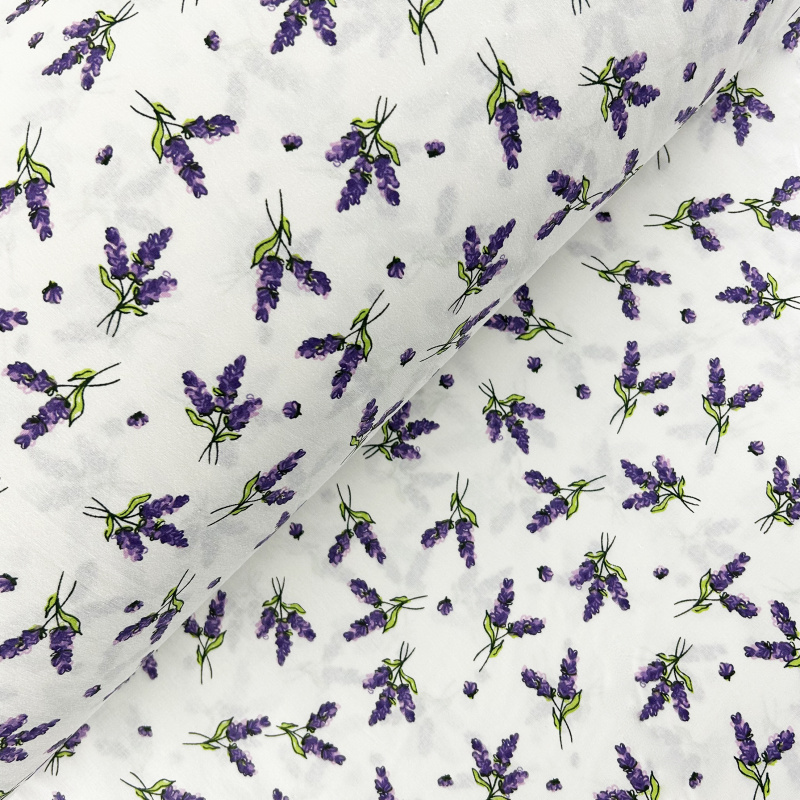 Ervi Bavlněná látka/plátno š.240cm - Snítky levandulí-27247-2, metráž
