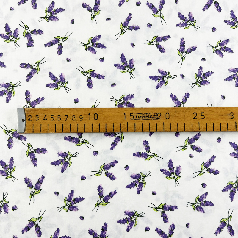 Ervi Bavlněná látka/plátno š.240cm - Snítky levandulí-27247-2, metráž