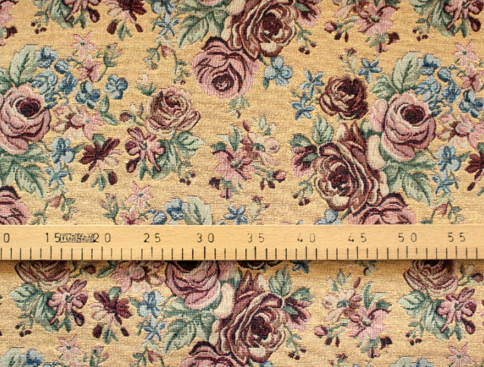 Dekorační/potahová gobelínová látka Gold plus - hořčice