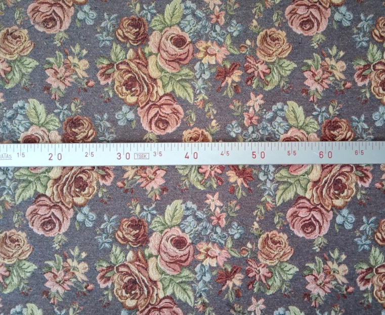 Dekorační/potahová  gobelínová látka Gold plus - šedohnědá