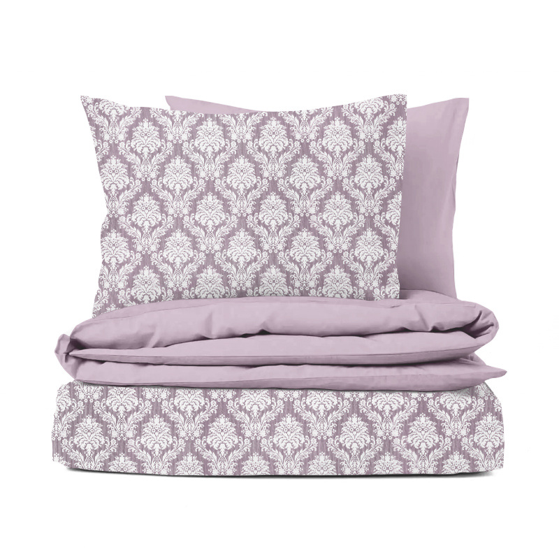 Ervi bavlněné povlečení oboustranné - Zámecký vzor fialový/fialová