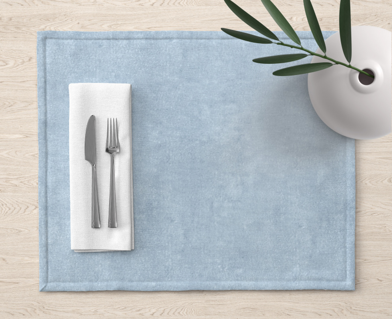 Ervi dekorační prostírání na stůl - samet Světle modrý