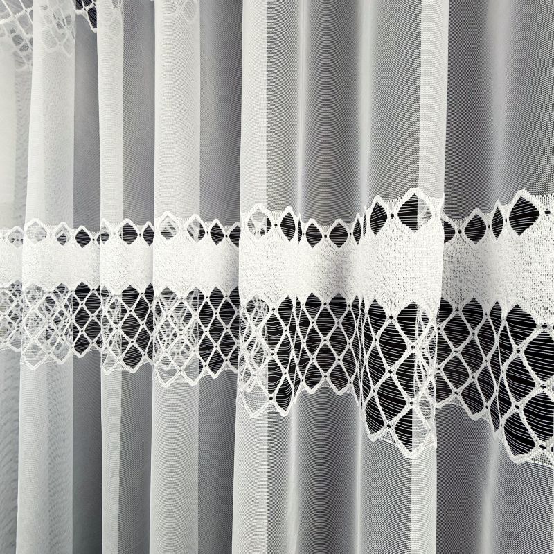 Ervi ﻿žakárová záclona bílá 7543, metráž