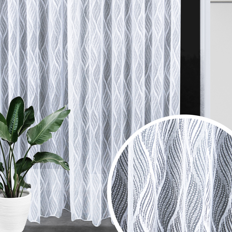 Ervi žakárová záclona bílá 7171, metráž