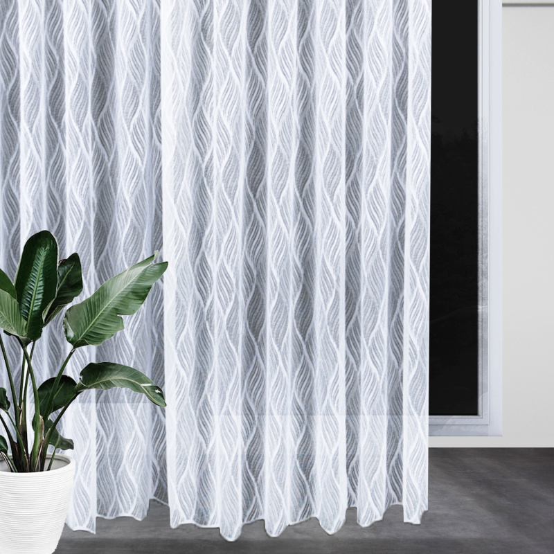 Ervi žakárová záclona bílá 7171, metráž