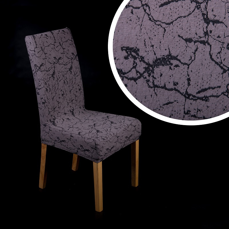 Napínací potah na židli s opěradlem Amsterdam - antracit