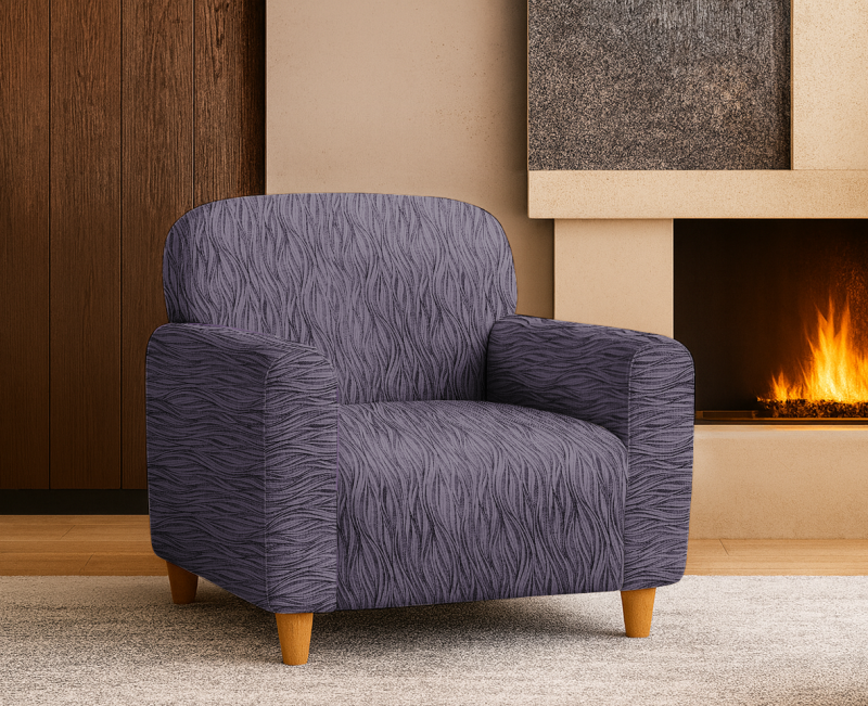 Napínací potah na křeslo Glamour - antracit