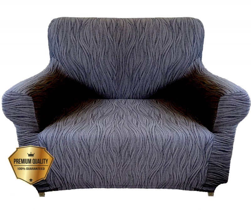 Napínací potah na křeslo Glamour - antracit