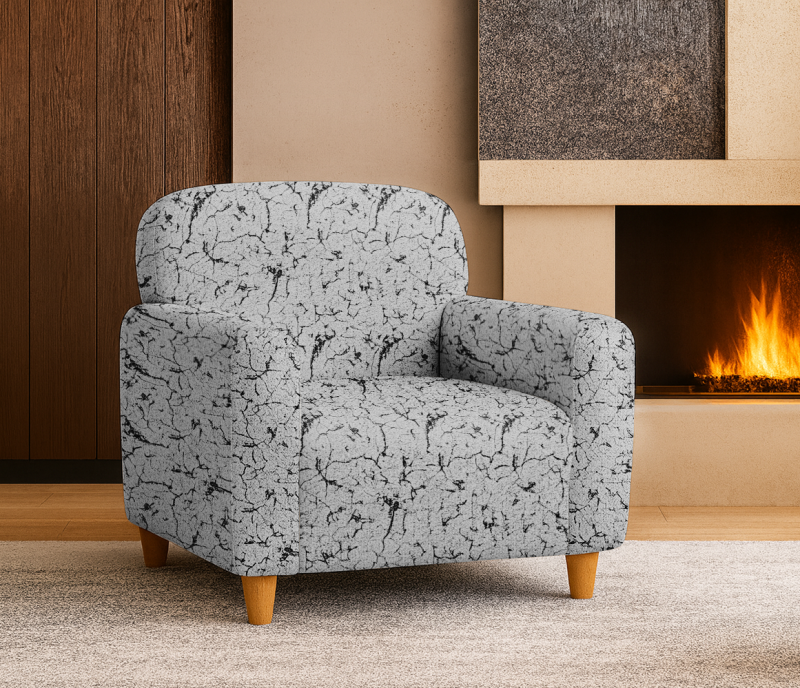 Napínací potah na křeslo Amsterdam - šedý