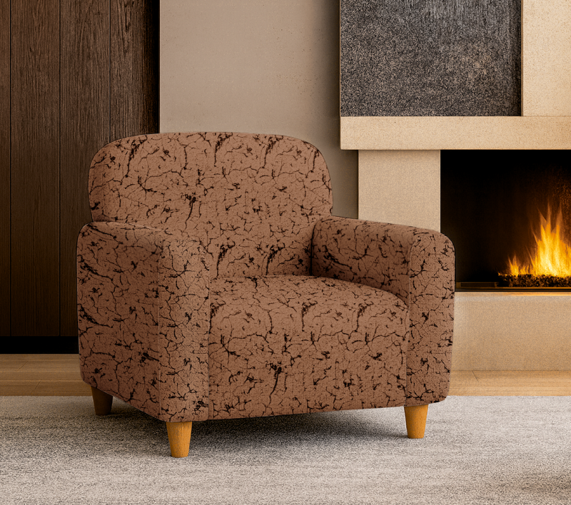 Napínací potah na křeslo Amsterdam - hnědý