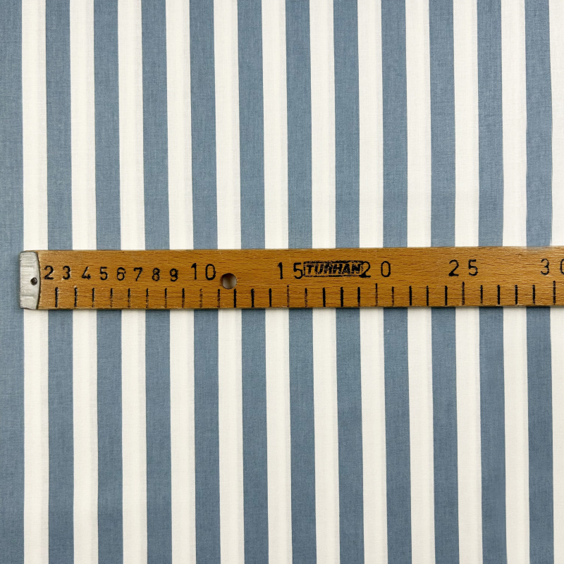 Ervi Bavlněná látka/plátno š.240cm - světle modrý pruhy, metraž