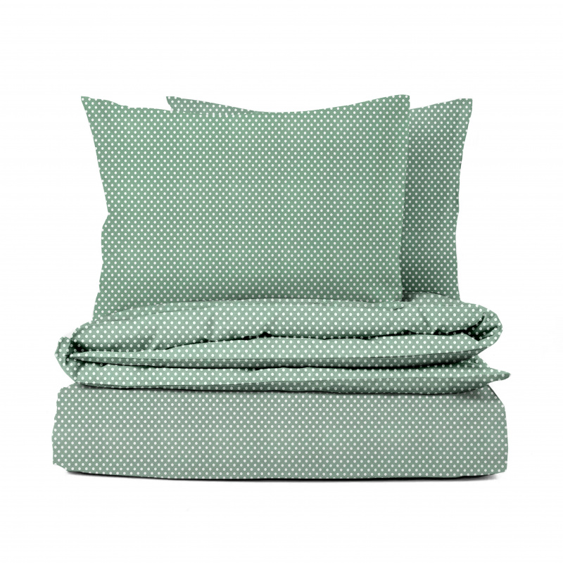 Ervi bavlněné povlečení - puntíky na zeleném