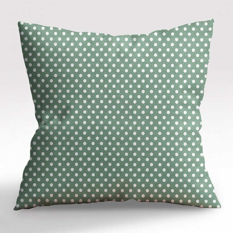 Ervi povlak na polštář bavlněný - puntíky na zeleném