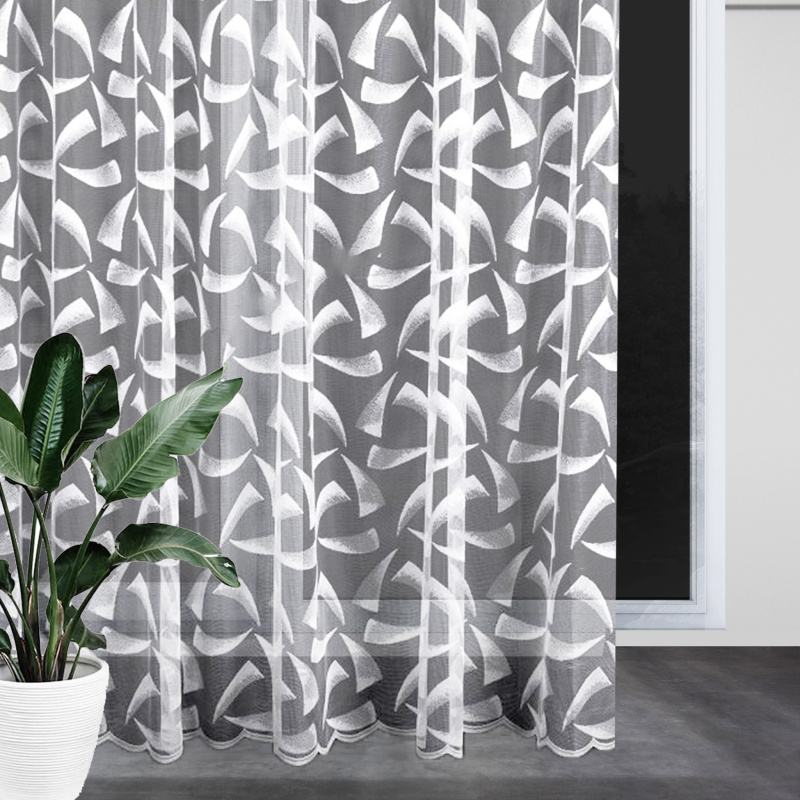 Ervi ﻿žakárová záclona bílá 18980, metráž