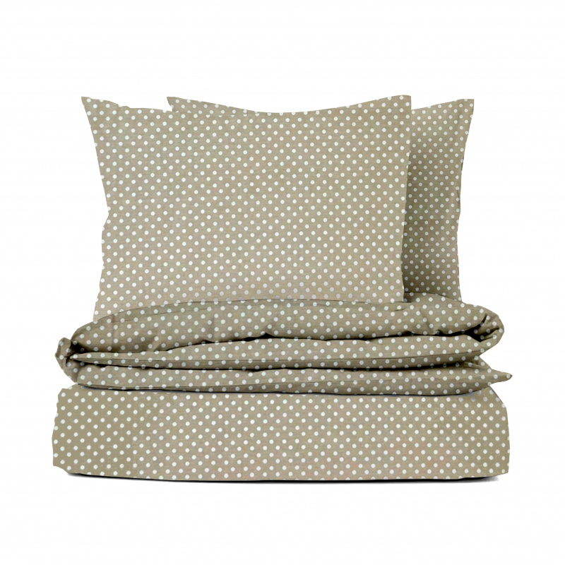 Ervi bavlněné povlečení - puntíky na béžovém