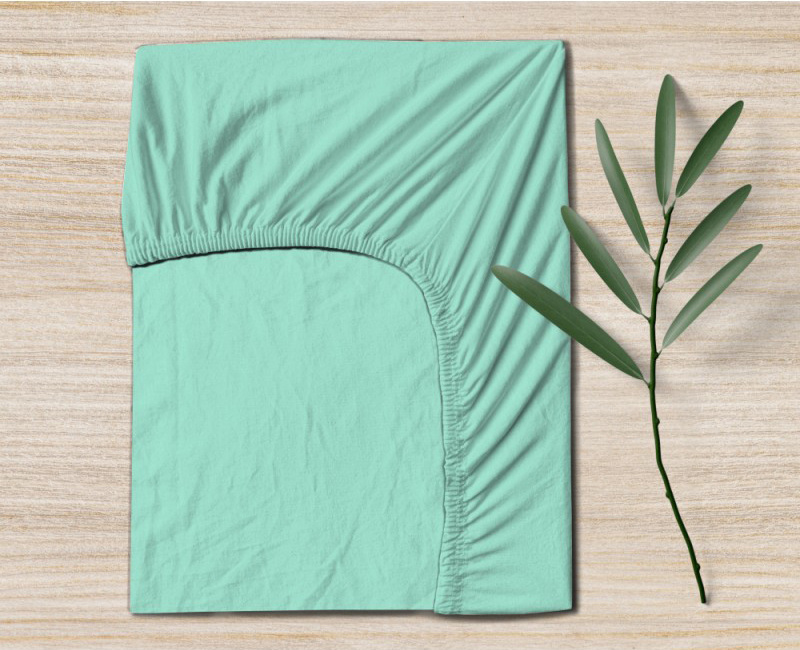 Ervi bavlněné napínací prostěradlo -  tyrkysové