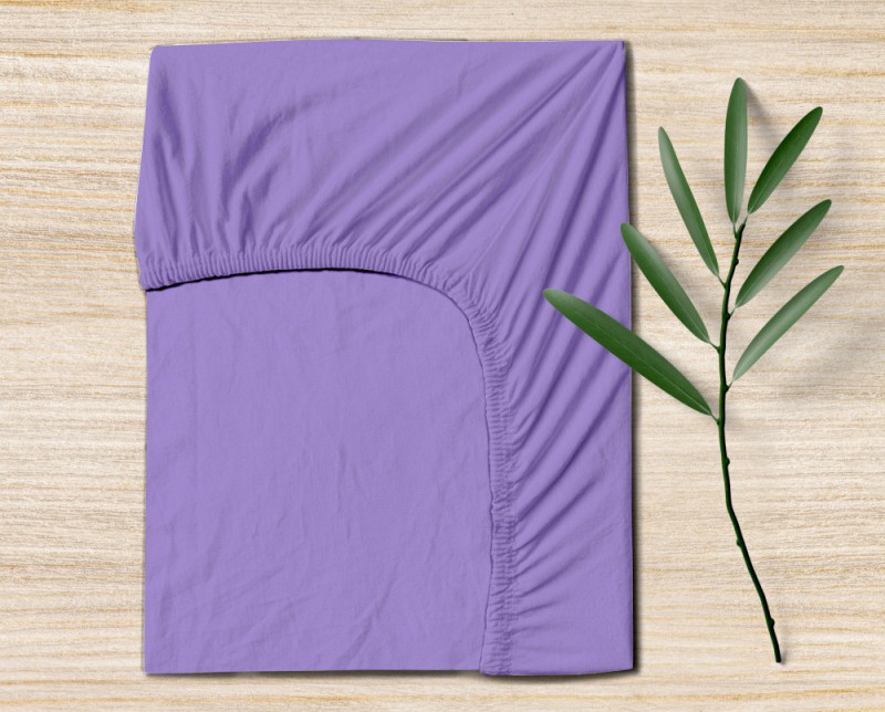 Ervi bavlněné napínací prostěradlo - fialové