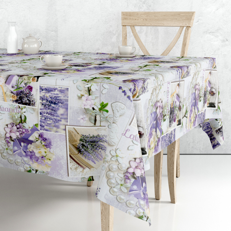 Ubrus PVC M-173A - Levandule - Role 140cm x 20m