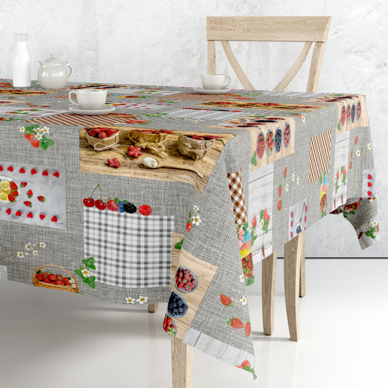 Ubrus PVC M-195B - Bobule - Role 140cm x 20m