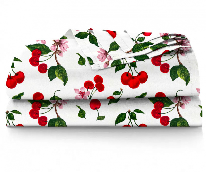 Ervi bavlněné prostěradlo - Třešně