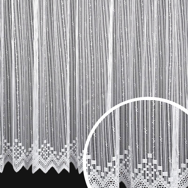 Ervi ﻿žakárová záclona bílá 190, metráž