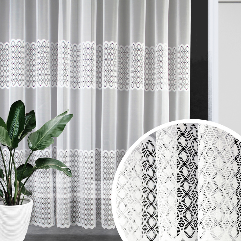 Ervi žakárová záclona bílá 54505, metráž