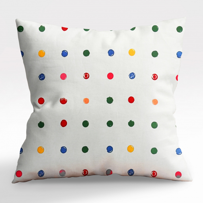 Ervi povlak na polštář bavlněný - barevné puntíky