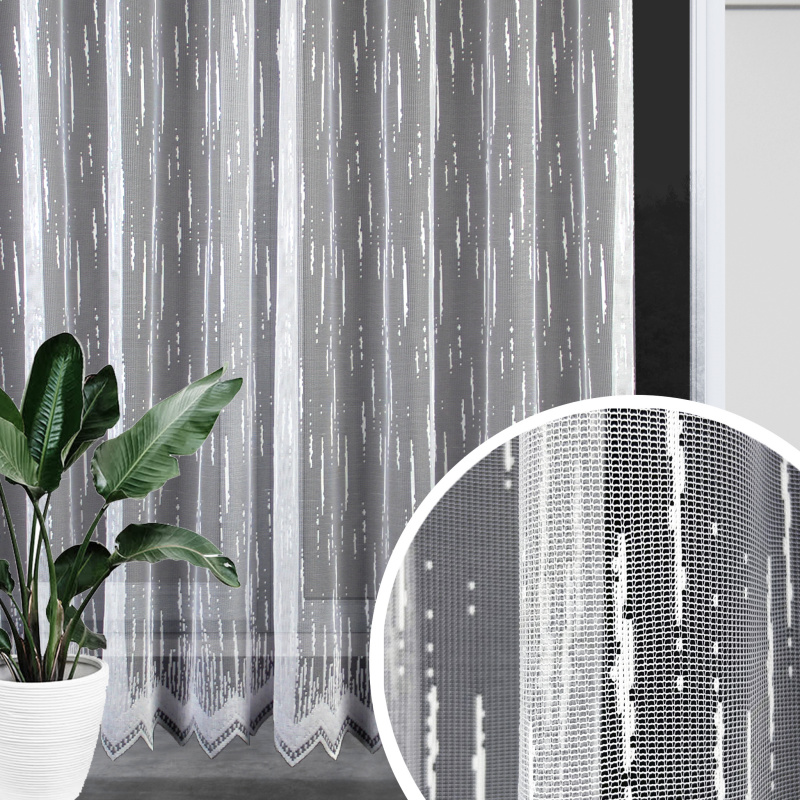 Ervi žakárová záclona bílá 7002, metráž