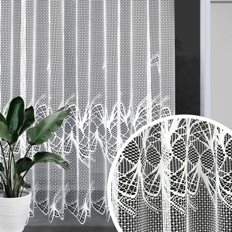 Ervi žakárová záclona bílá 315, metráž