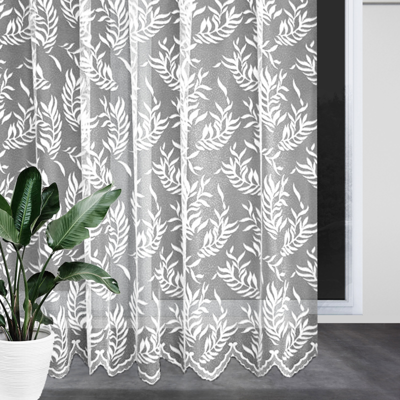 Ervi žakárová záclona bílá 7545, metráž