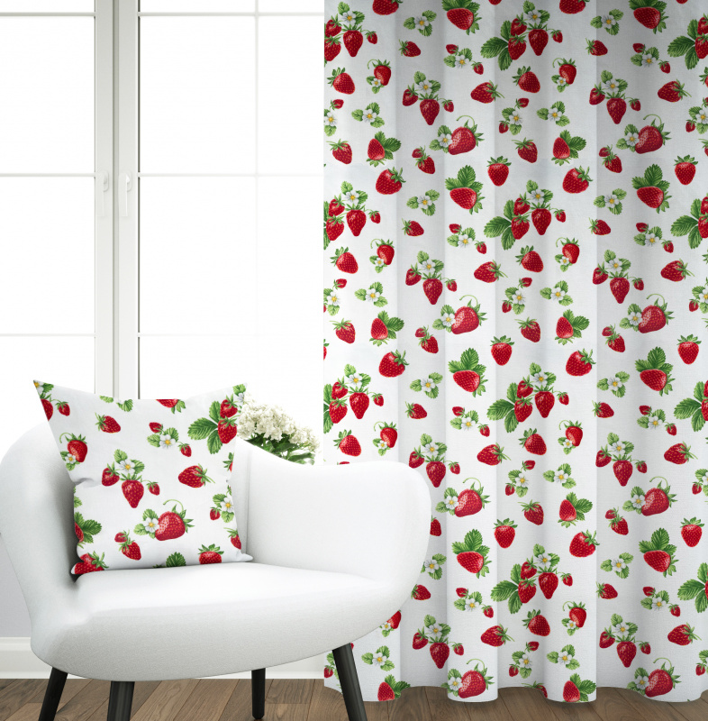 Ervi bavlněný závěs - Jahody