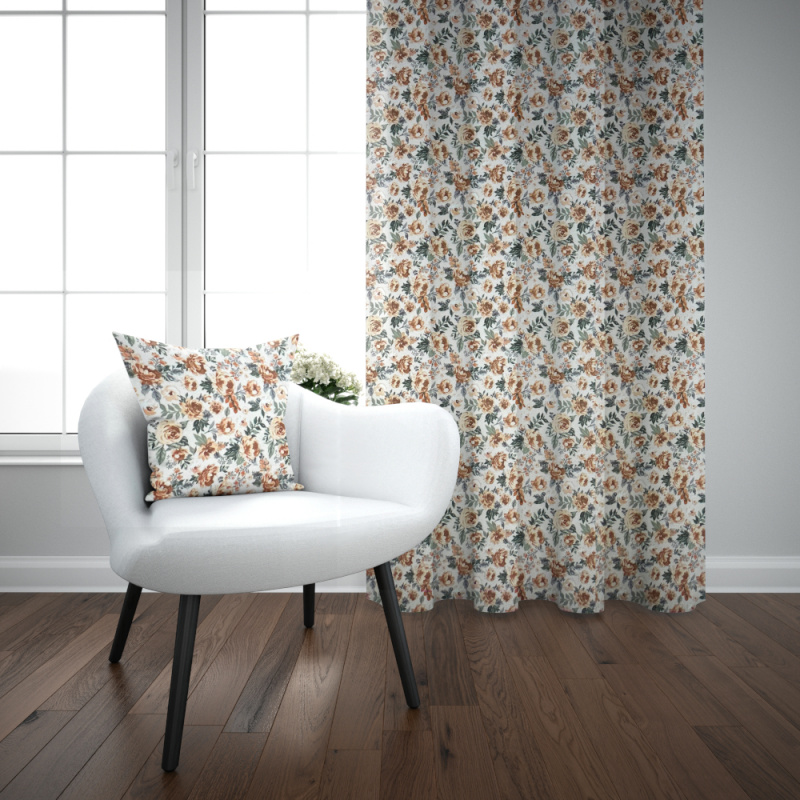 Ervi bavlněný závěs - Kvetoucí růže