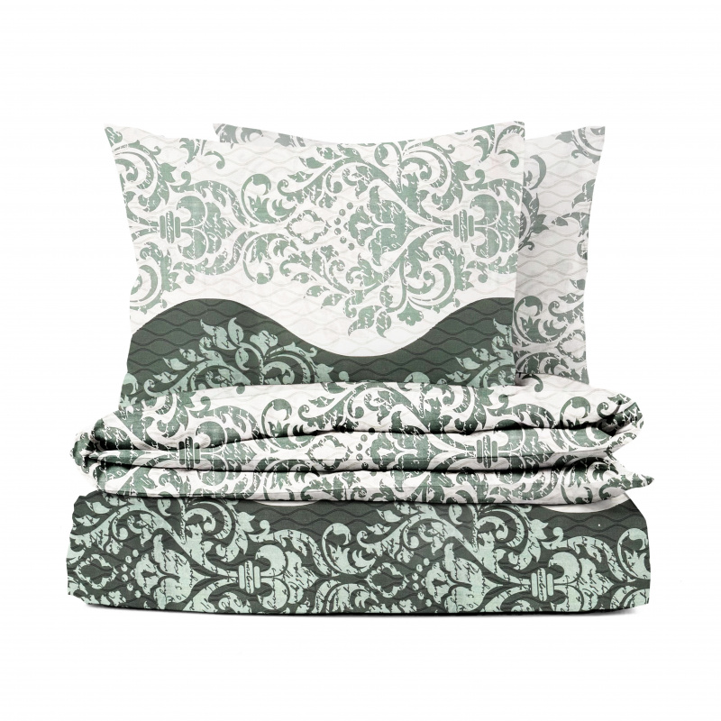 Bavlněné povlečení Renforcé Lucca - zelené