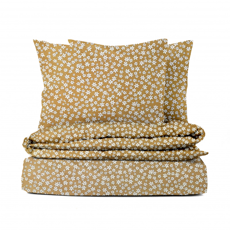 Ervi bavlněné povlečení - květy na hořčici