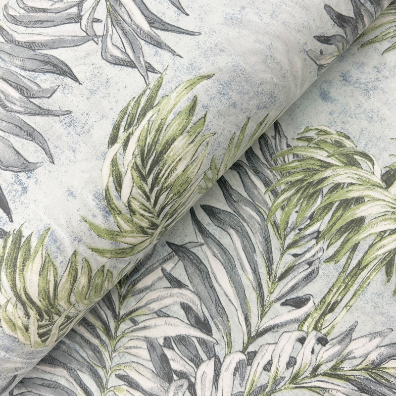 Ervi Bavlněná látka/plátno š.240cm - tropické listy č.20230-3, metráž