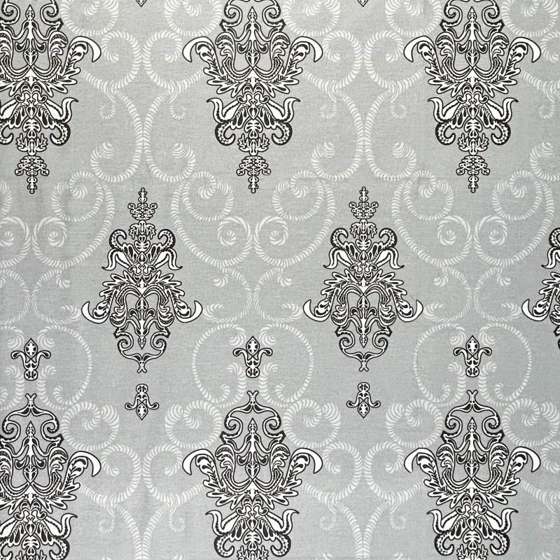 Ervi bavlna š.220 cm - ornament na šedém č.4631-5, metráž