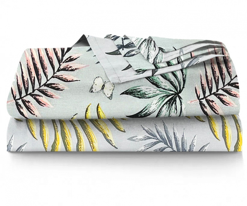 Ervi bavlněné prostěradlo - Barevné tropické listy