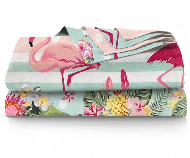 Ervi bavlněné prostěradlo - Plameňáci