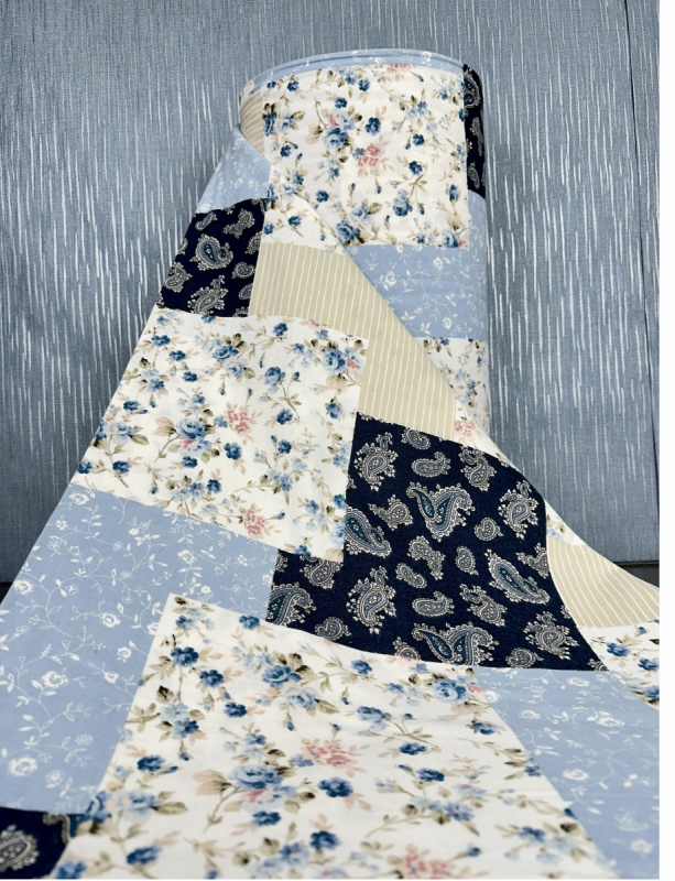 Ervi bavlna flanel š.240cm Patchwork modrý  25125-8, metráž