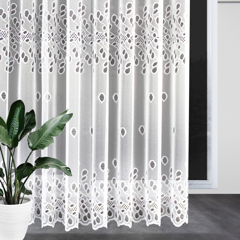 Ervi žakárová záclona bílá 124060, metráž