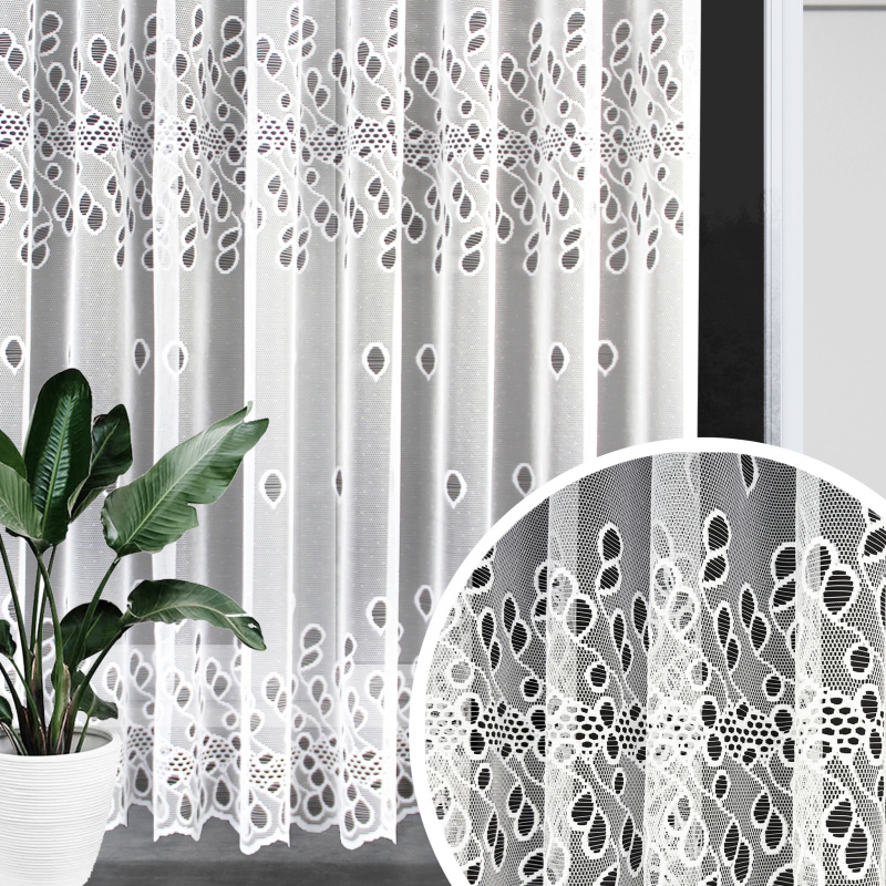 Ervi žakárová záclona bílá 124060, metráž