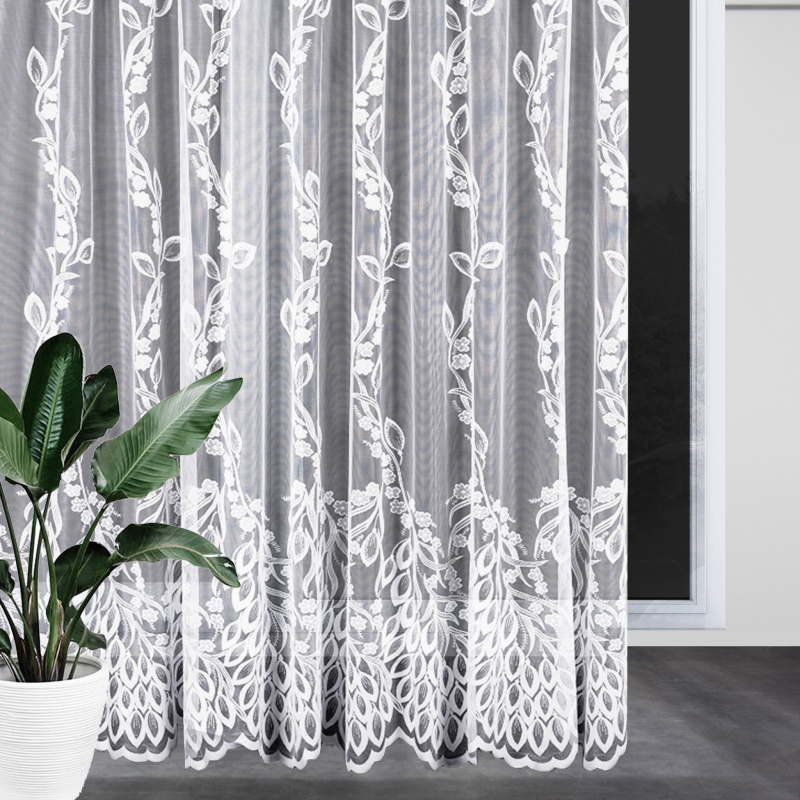 Ervi žakárová záclona bílá 7169, metráž