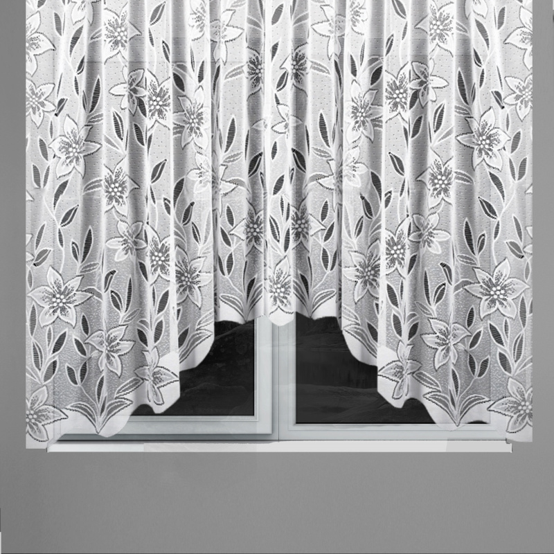 Ervi hotova oblouková záclona s řasící páskou - 4644