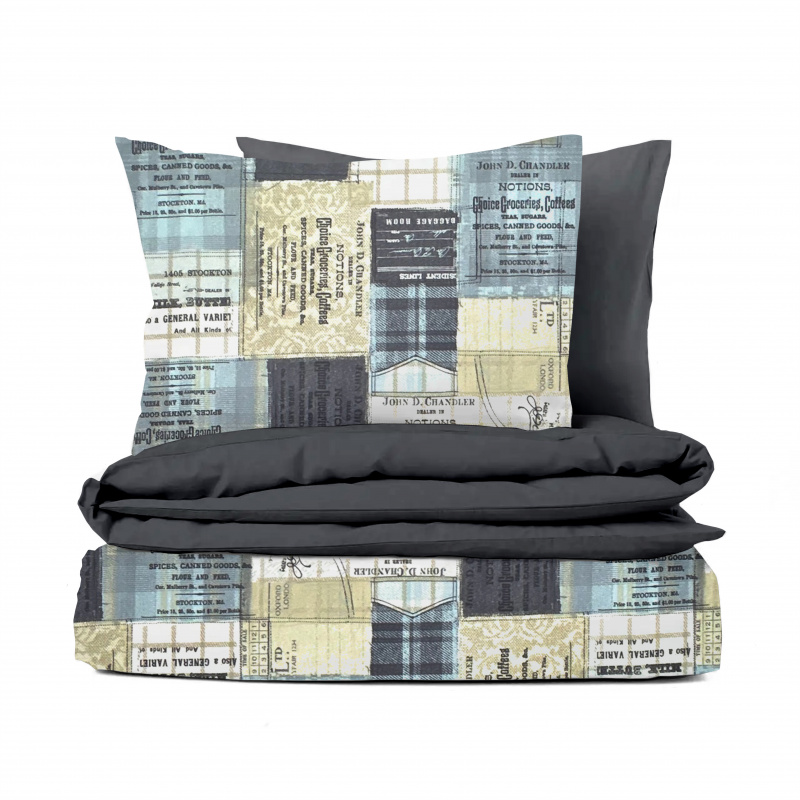 Ervi bavlněné povlečení oboustranné - Sherlock/šedé