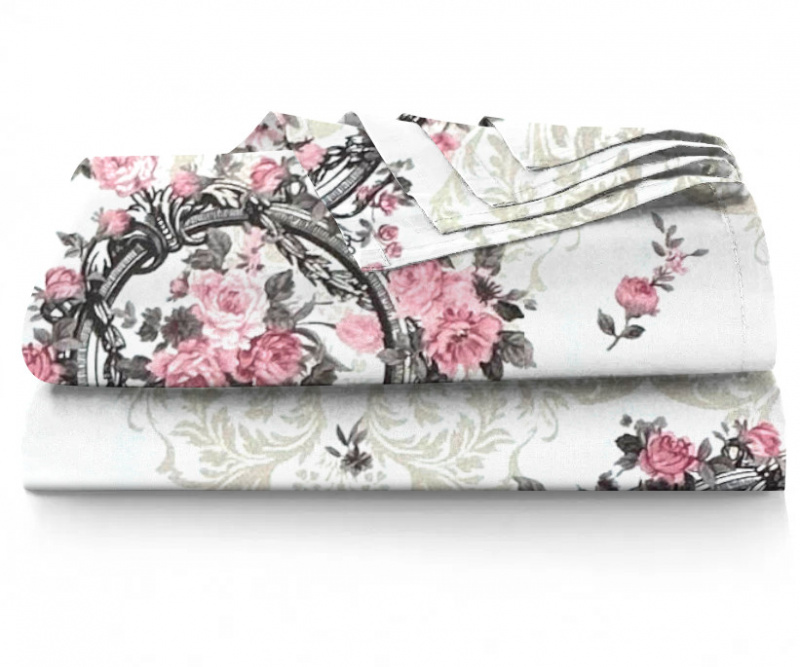 Ervi bavlněné prostěradlo - Barokní růže