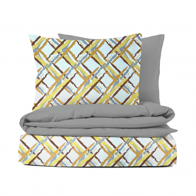 Ervi bavlněné povlečení oboustranné - Abstrakt /šedé